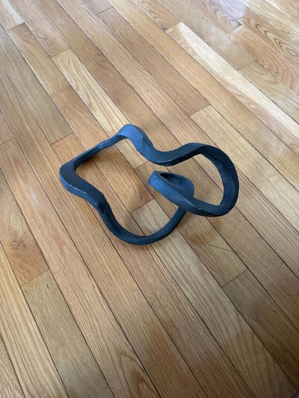 Modern Abstract Wrought Iron Swirl Tabletop Sculpture Centerpiece